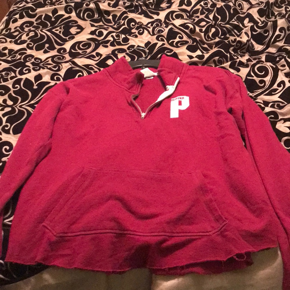 PINK half zip hoodie
